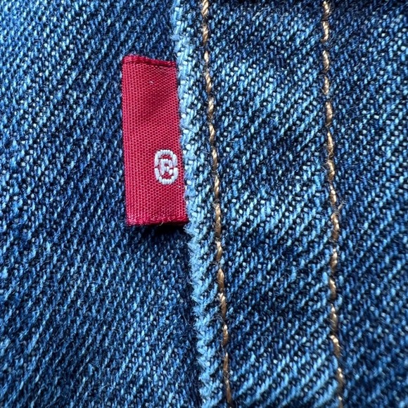 Levis 505 Blue Jeans Mens 34x30 Denim Regular Fit Straight Leg Classic Rugged - Picture 10 of 16